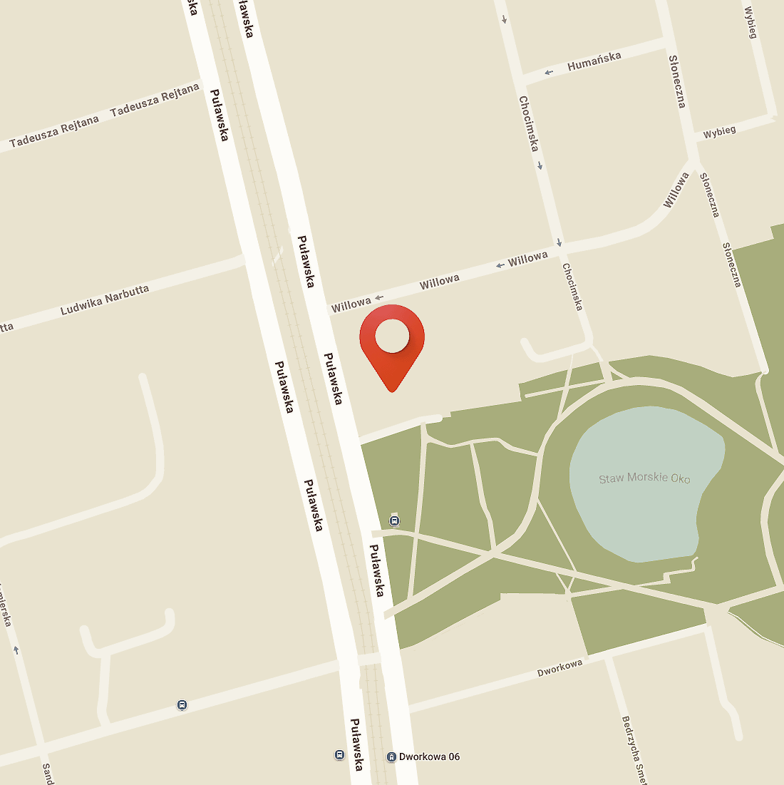 Mapa dojazdu do studia PRISM Tattoo w Warszawie